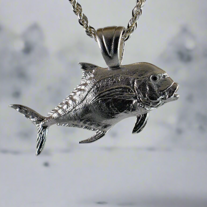 African Pompano Fish Pendant - Large
