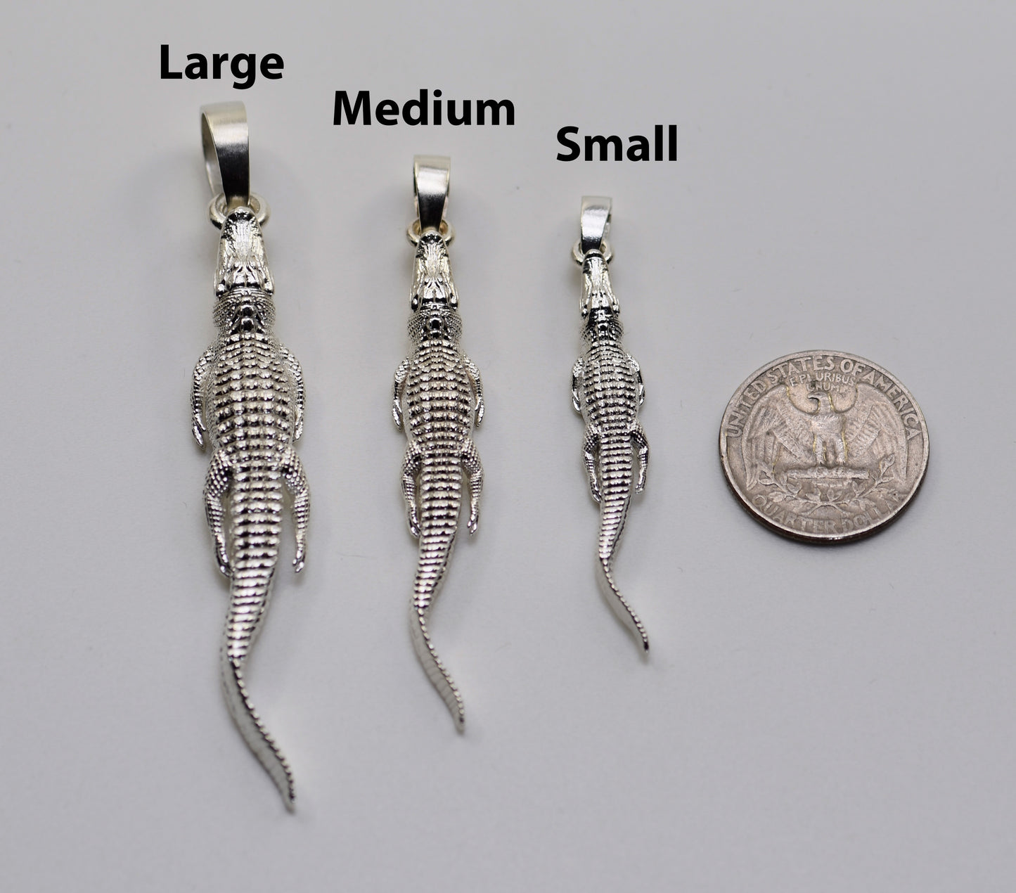 American Alligator on the Hunt Pendant - Medium