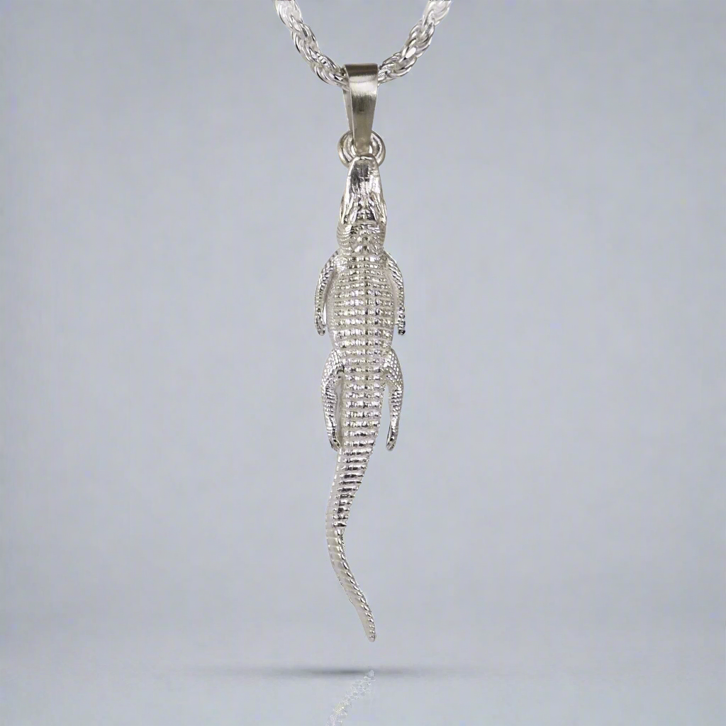 American Alligator on the Hunt Pendant - Small