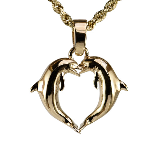 Dolphin Heart Pendant - Small