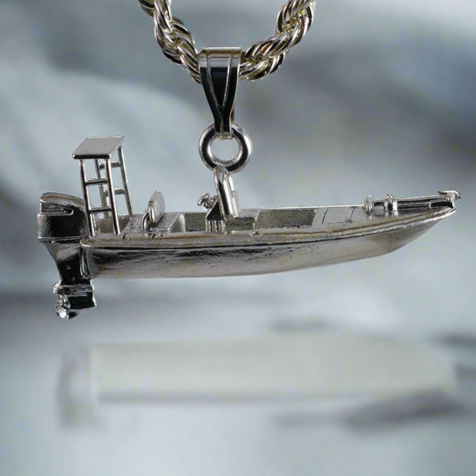 Flats Fishing Boat Pendant - Large