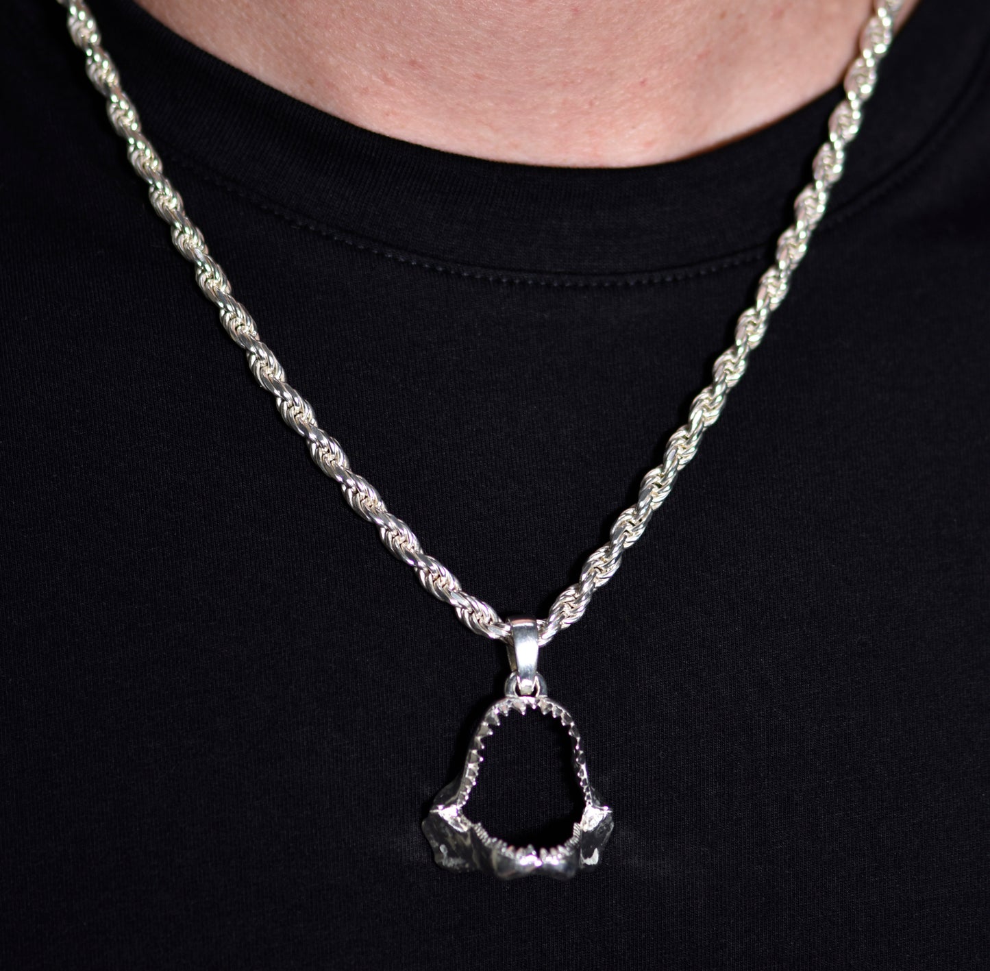 Great White Shark Jaw Pendant - Medium