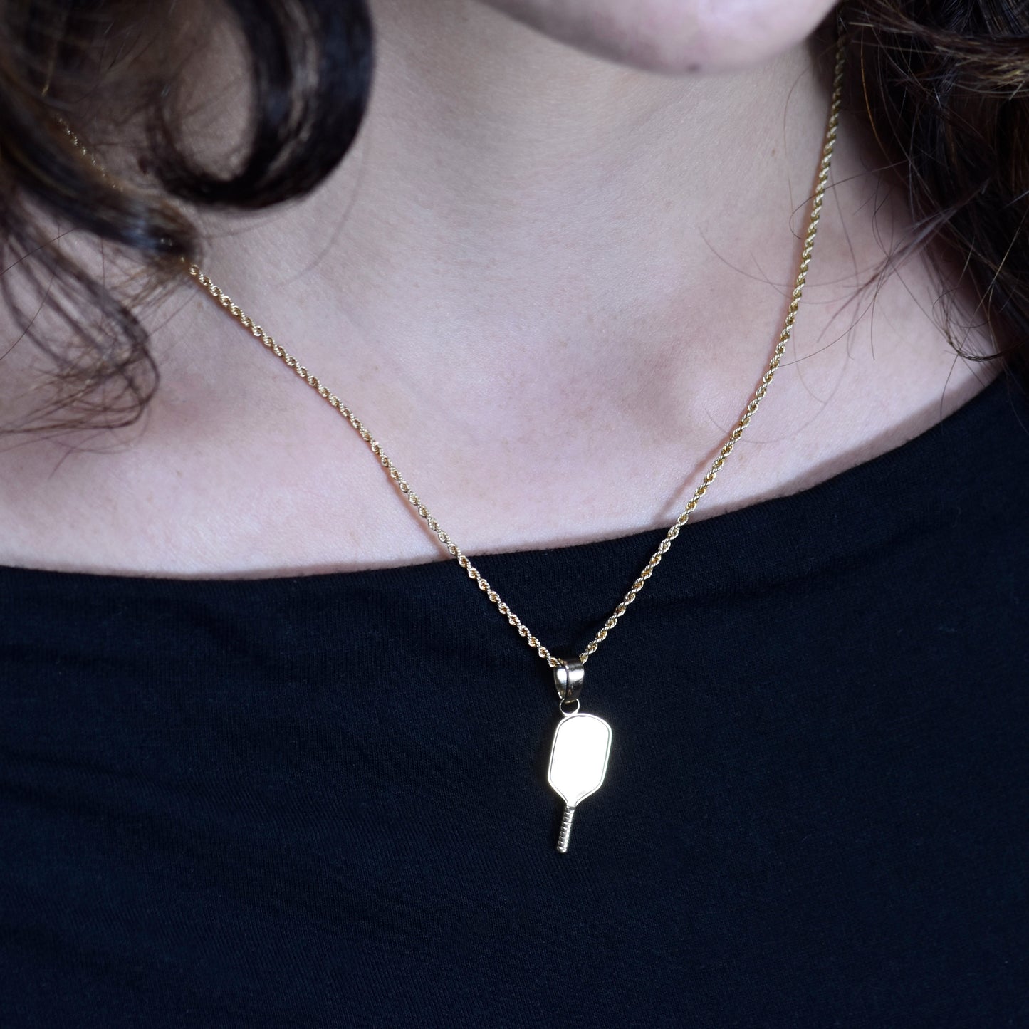 Pickleball Paddle Pendant - Hybrid shape