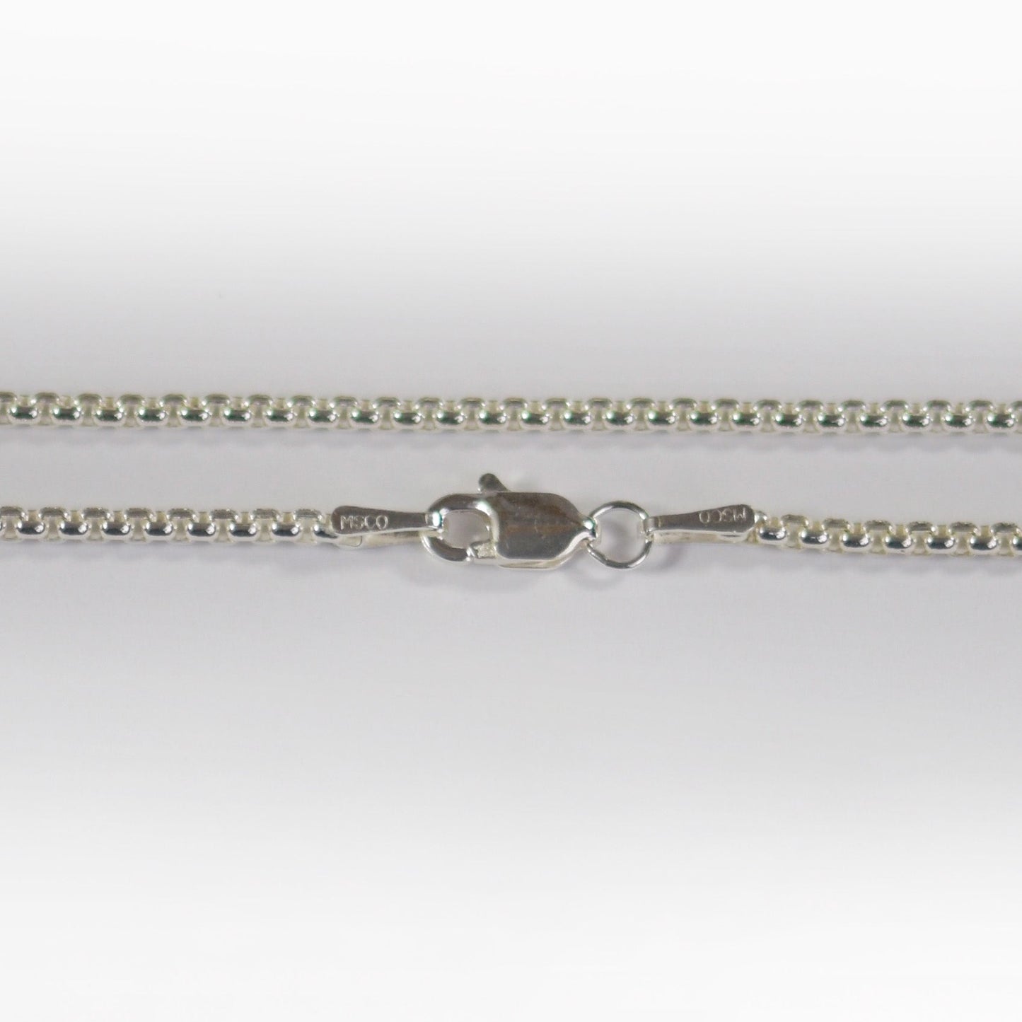 Rounded Box Necklace 1.8 mm - Sterling Silver