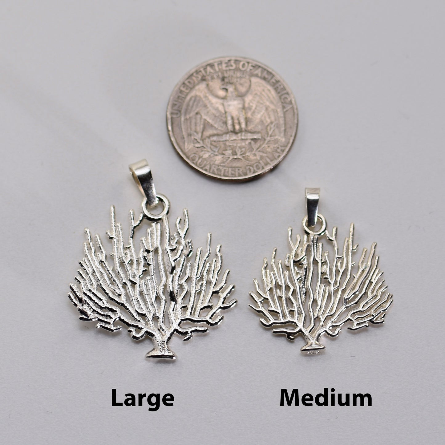 Sinuous Fan Coral Pendant - Medium