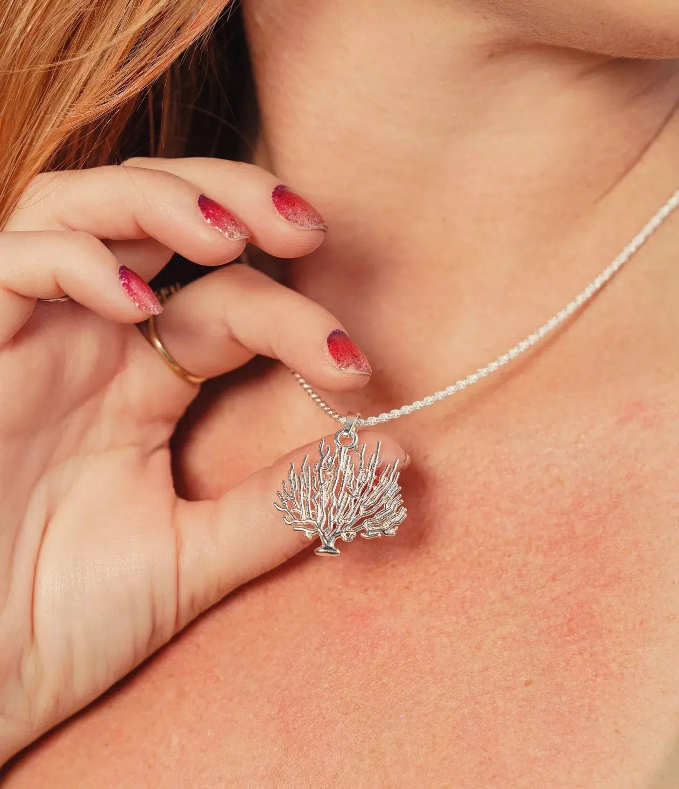 Sinuous Fan Coral Pendant - Medium