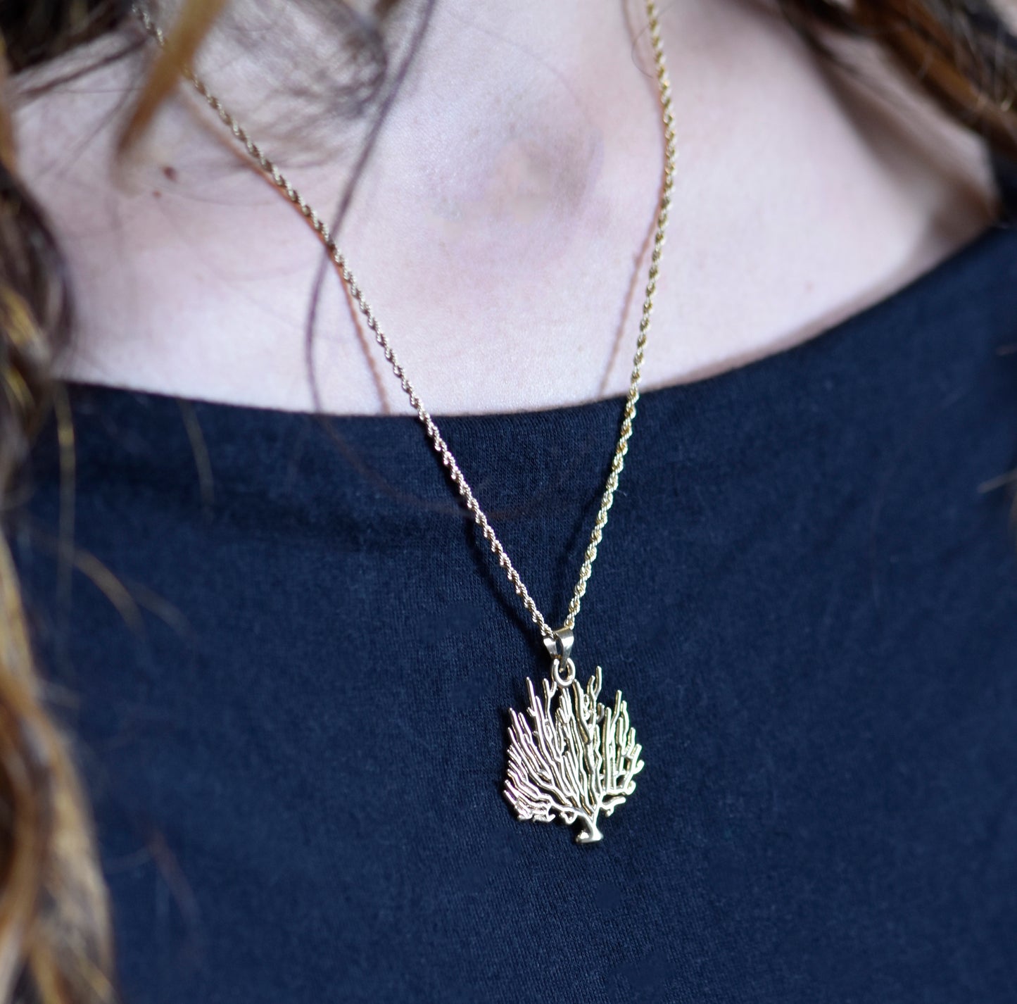 Sinuous Fan Coral Pendant - Medium