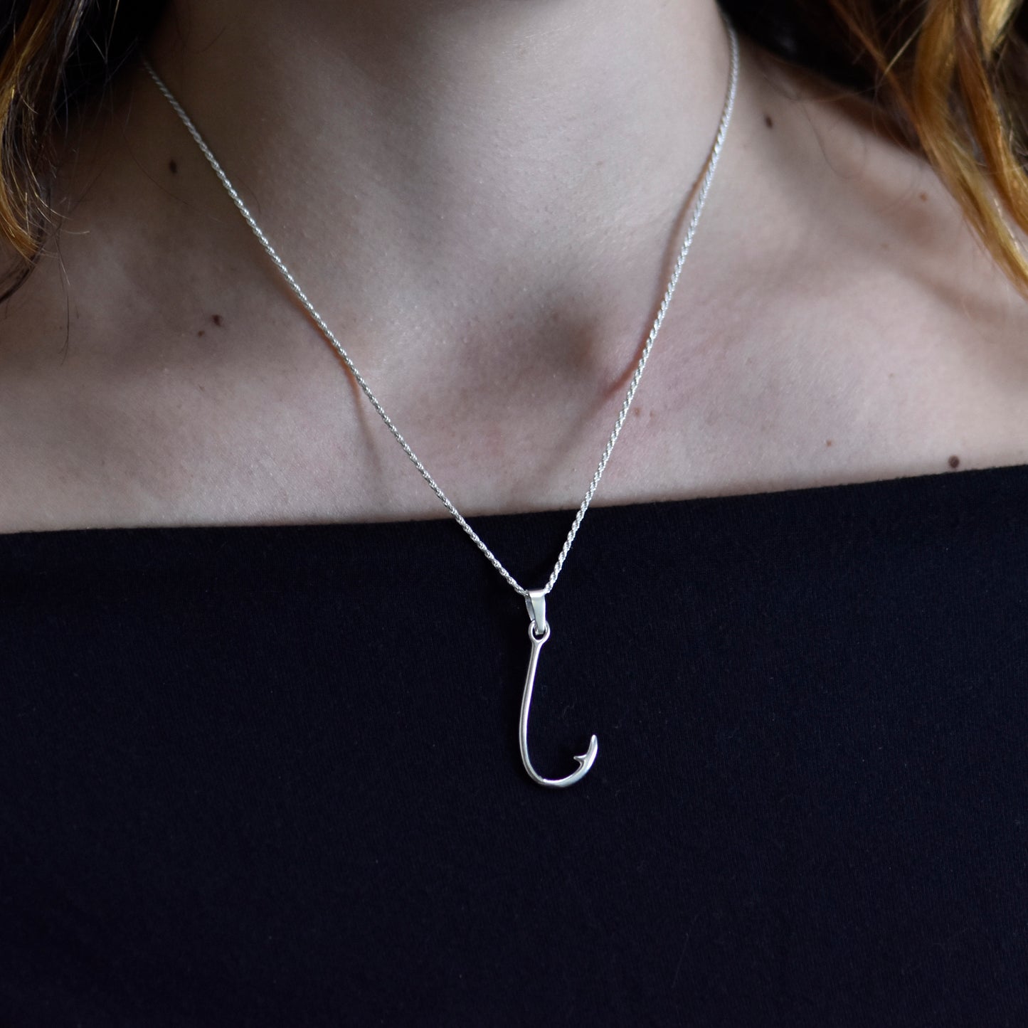 Fishing Hook Pendant - Medium