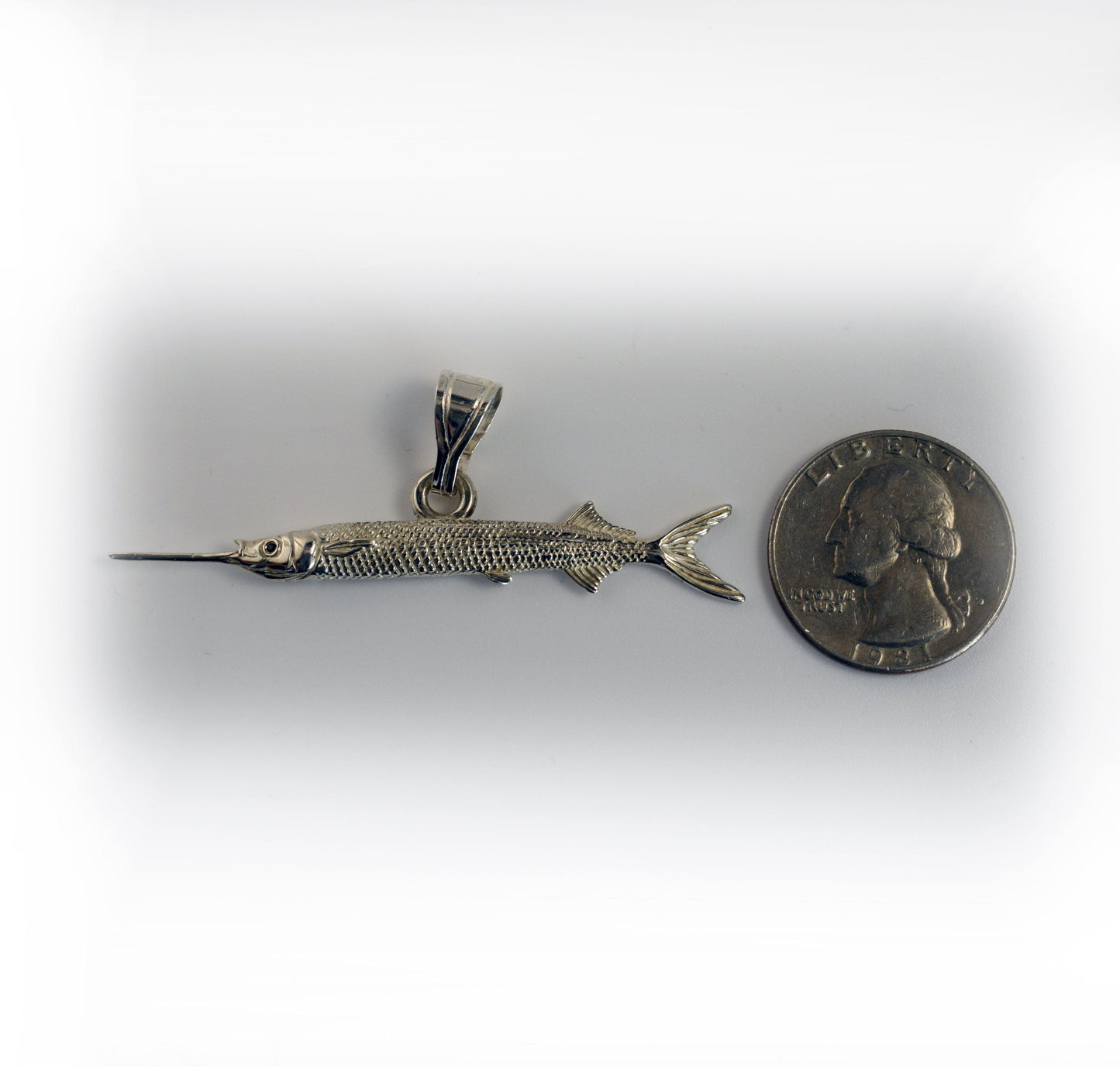 Ballyhoo Bait Fish Pendant - Large