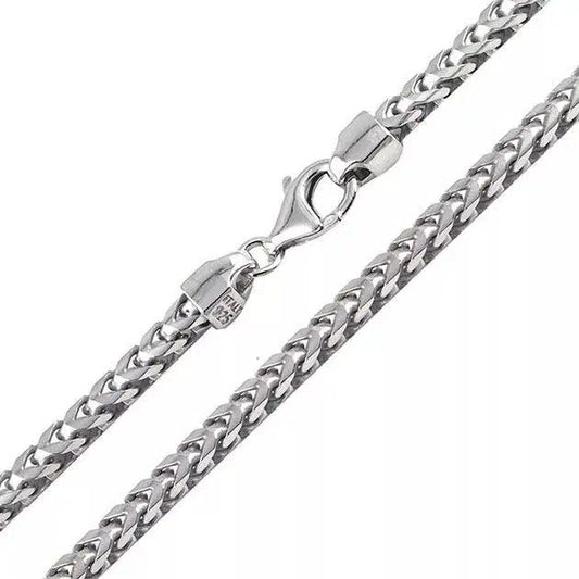 Franco Chain 3.7 mm - Rhodium Plated Sterling Silver