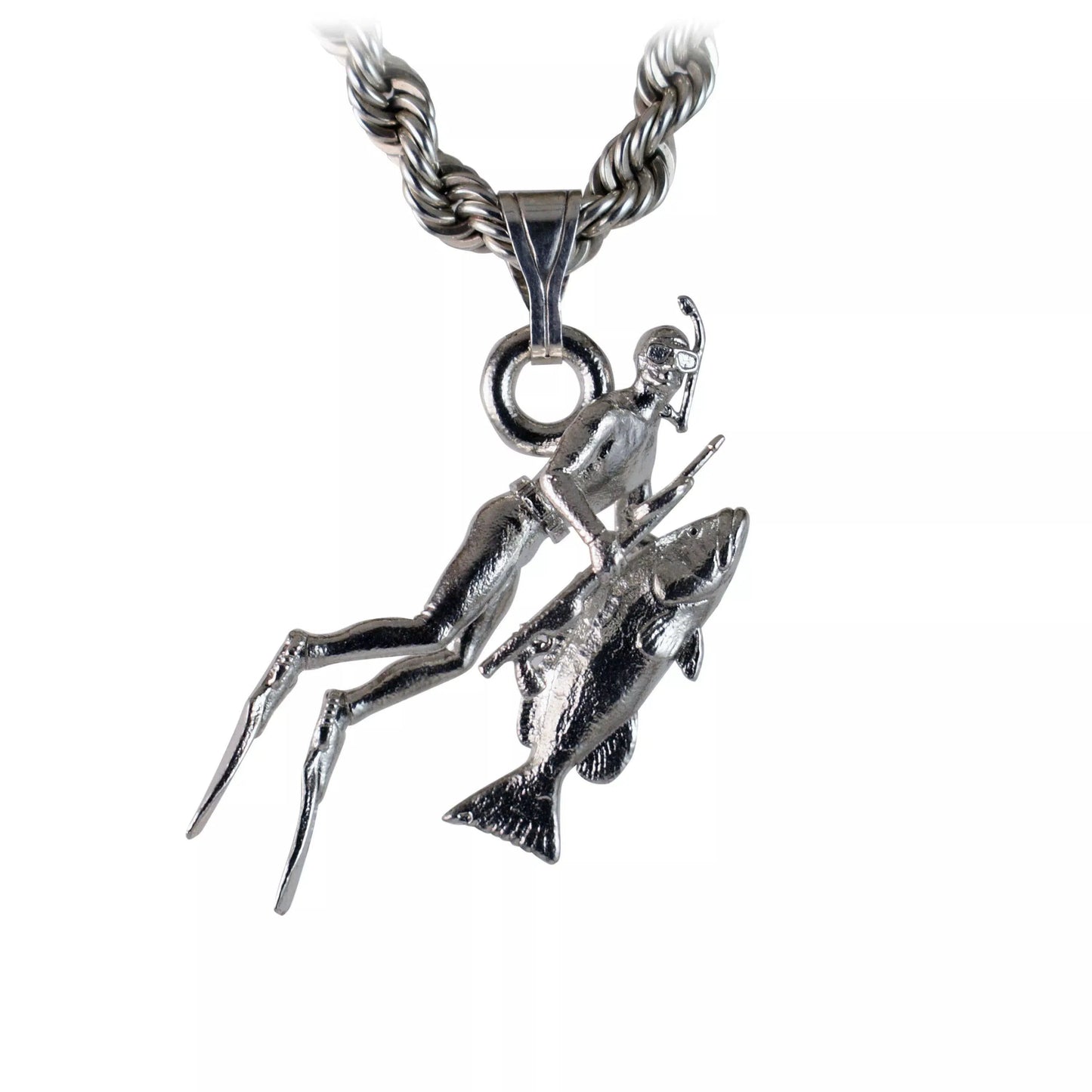 Freediver Pendant - Spearfishing - Black Grouper - Large