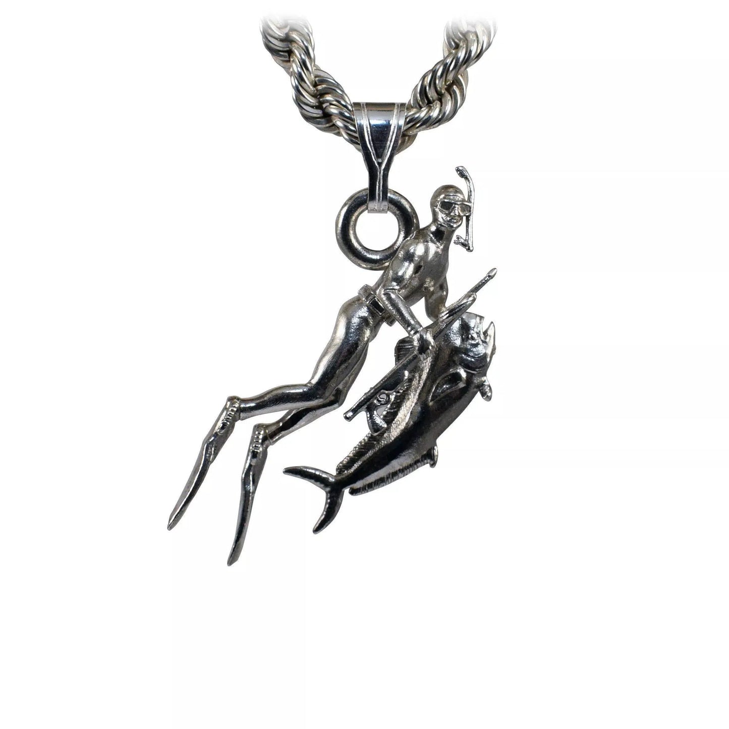 Freediver Pendant - Spearfishing - Mahi - Large