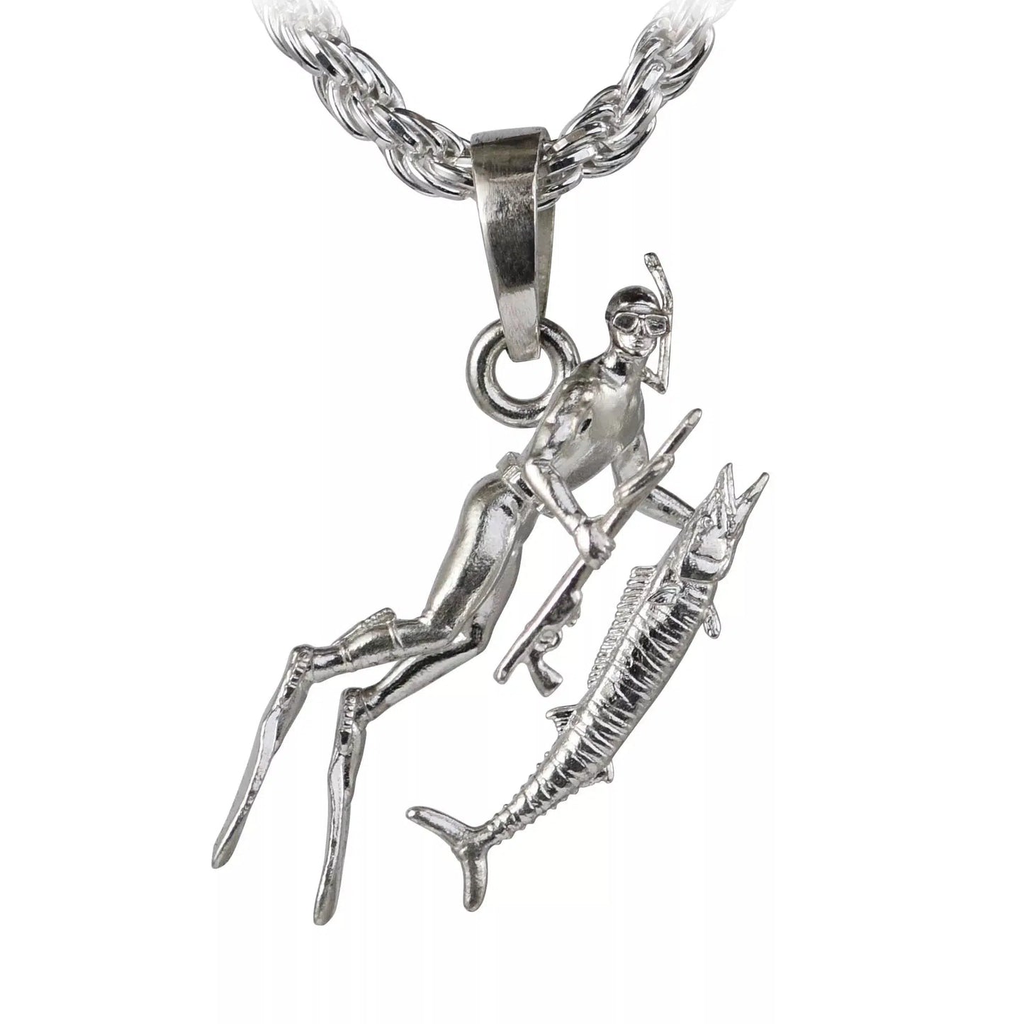 Freediver Pendant - Spearfishing - Wahoo - Large