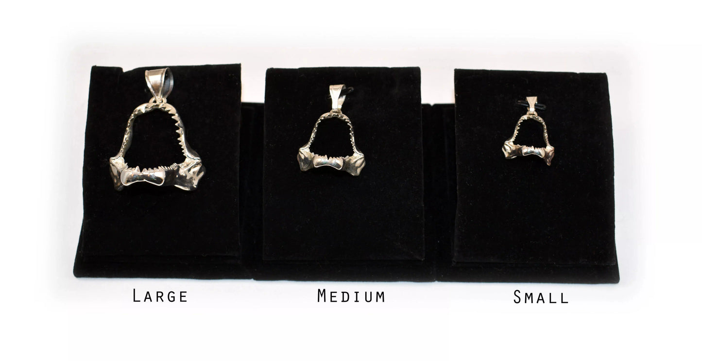Great White Shark Jaw Pendant - Medium