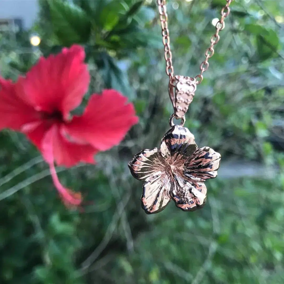 Hawaiian Hibiscus Flower Pendant - Medium