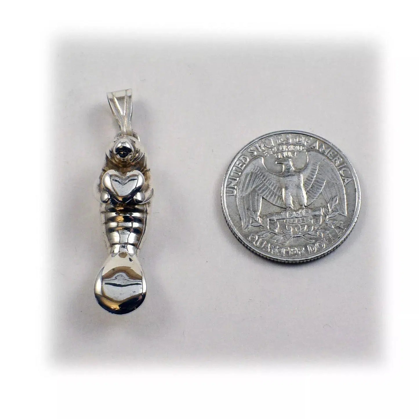Manatee Heart Pendant - Large