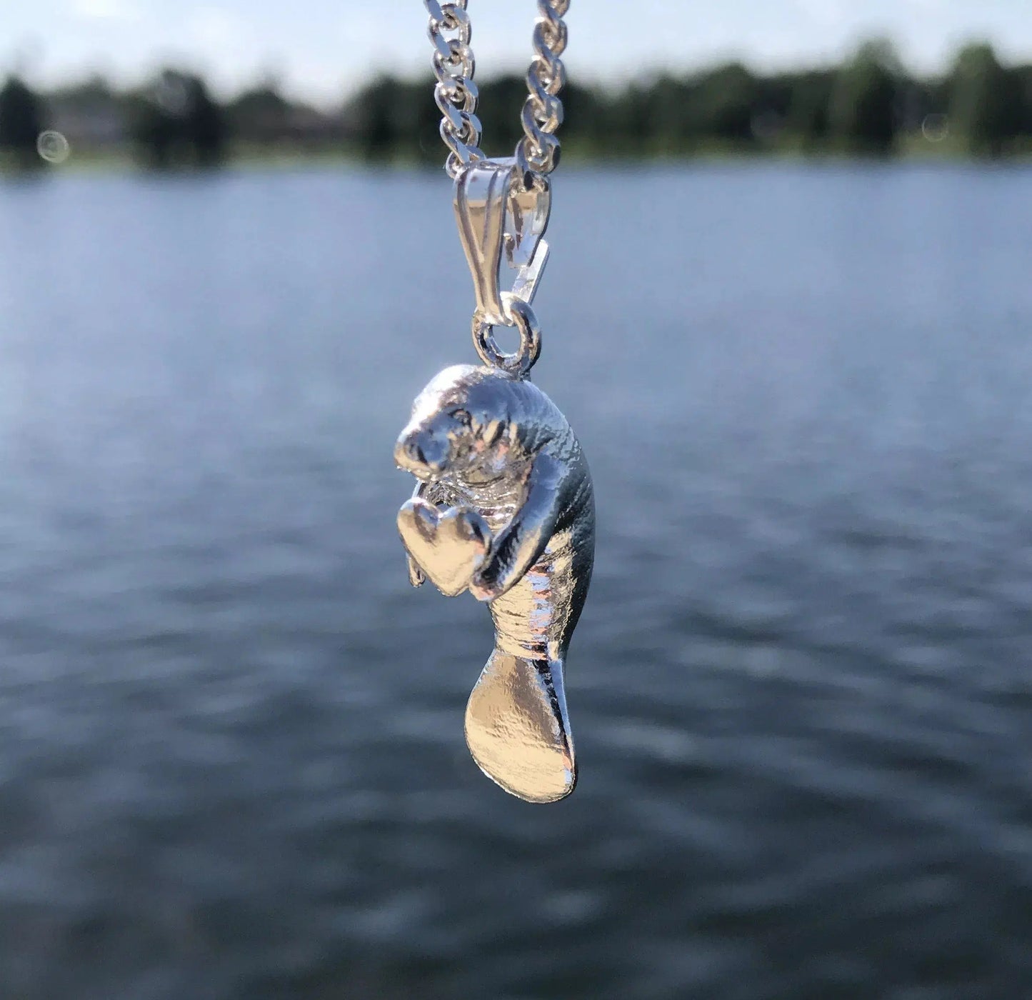 Manatee Heart Pendant - Large