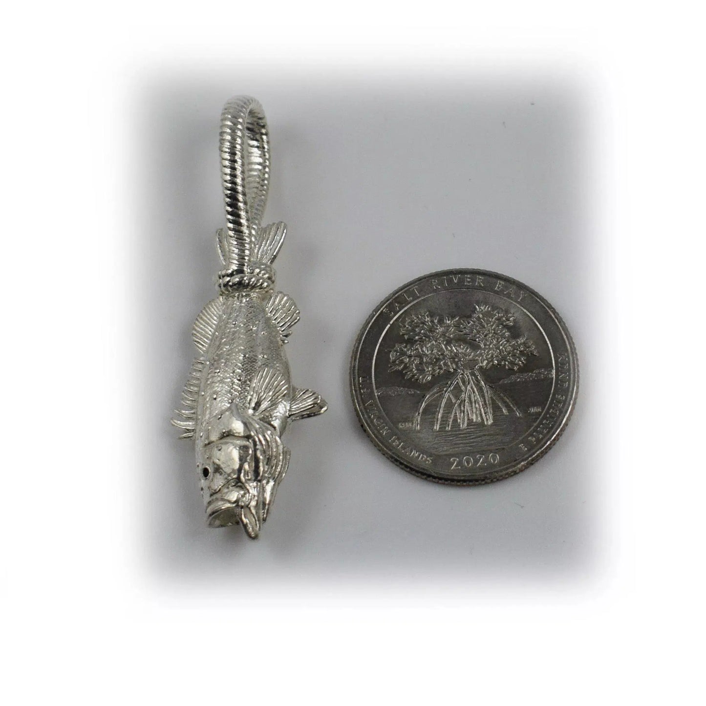 Snowy Grouper Pendant - Large