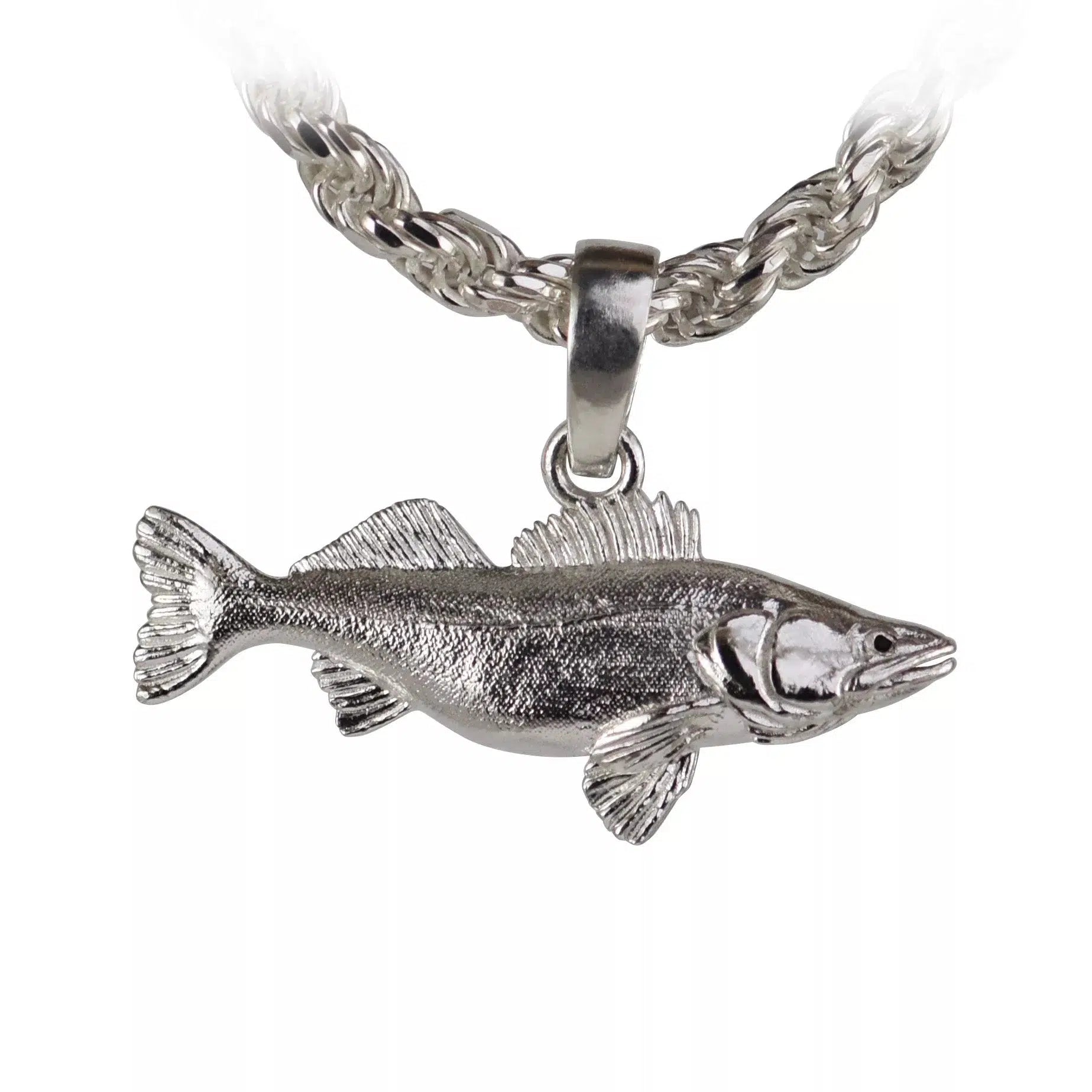 Walleye Fish Pendant - Large | Sea Shur Jewelry 18K Yellow Gold Solid