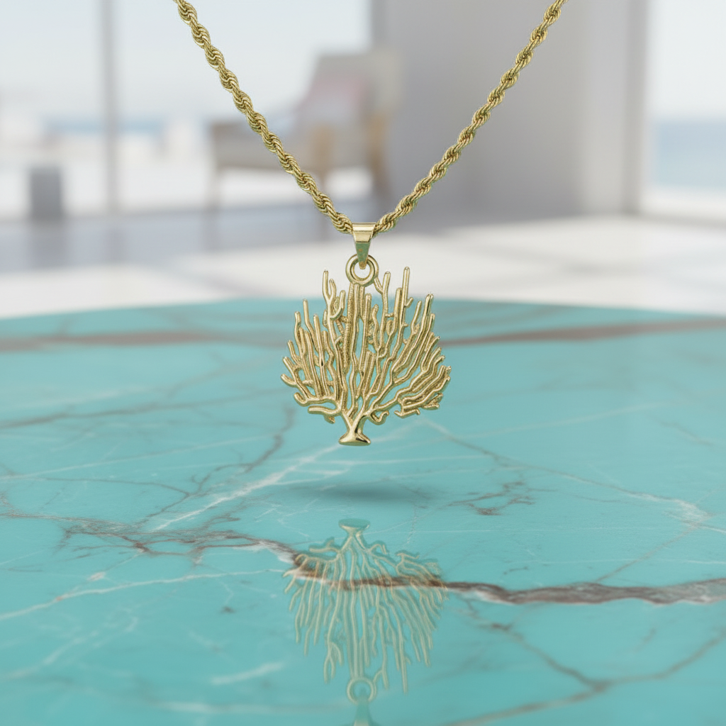 Sinuous Fan Coral Pendant - Medium