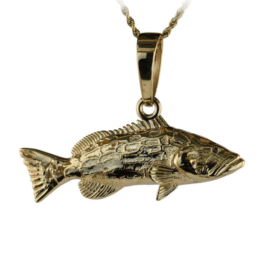 Black Grouper Pendant - Large