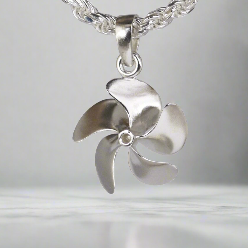 Boat Propeller - Five Blade "curved" - Pendant - Large