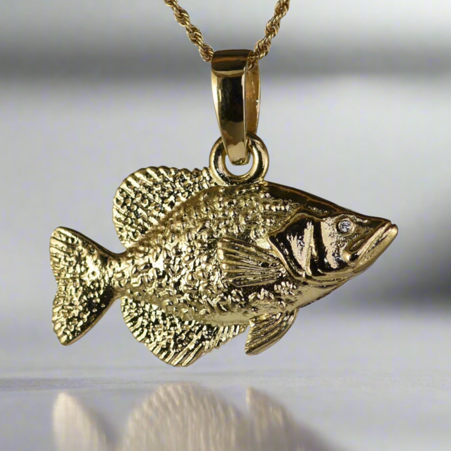 Crappie Fish Pendant - Large