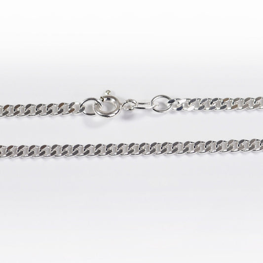 Curb Necklace - 3 mm - Sterling Silver