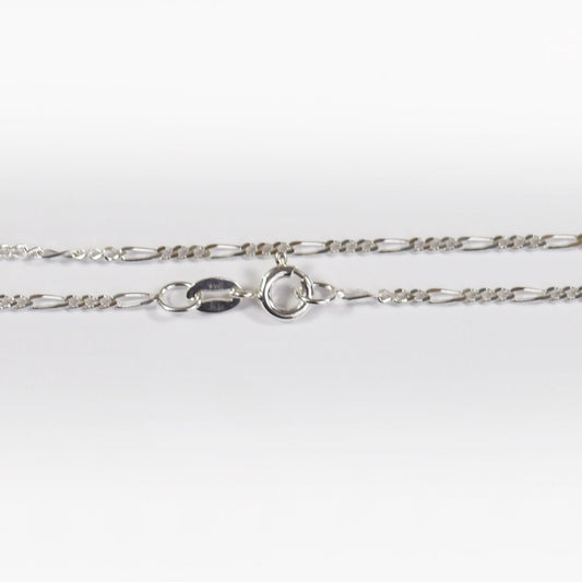 Figaro Necklace Italian made Sterling Silver 1.8 mm