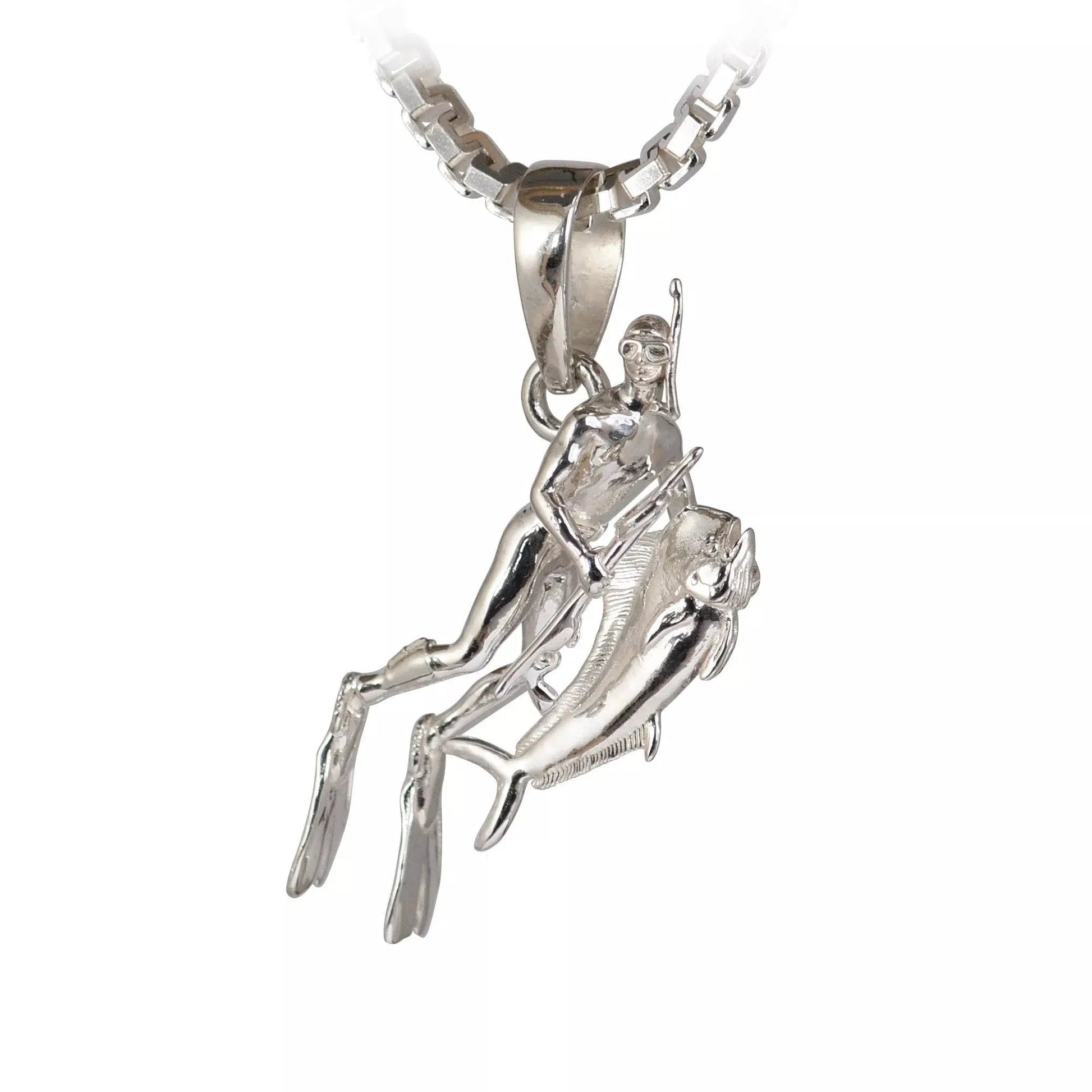 Freediver Pendant - Spearfishing - Mahi - Large