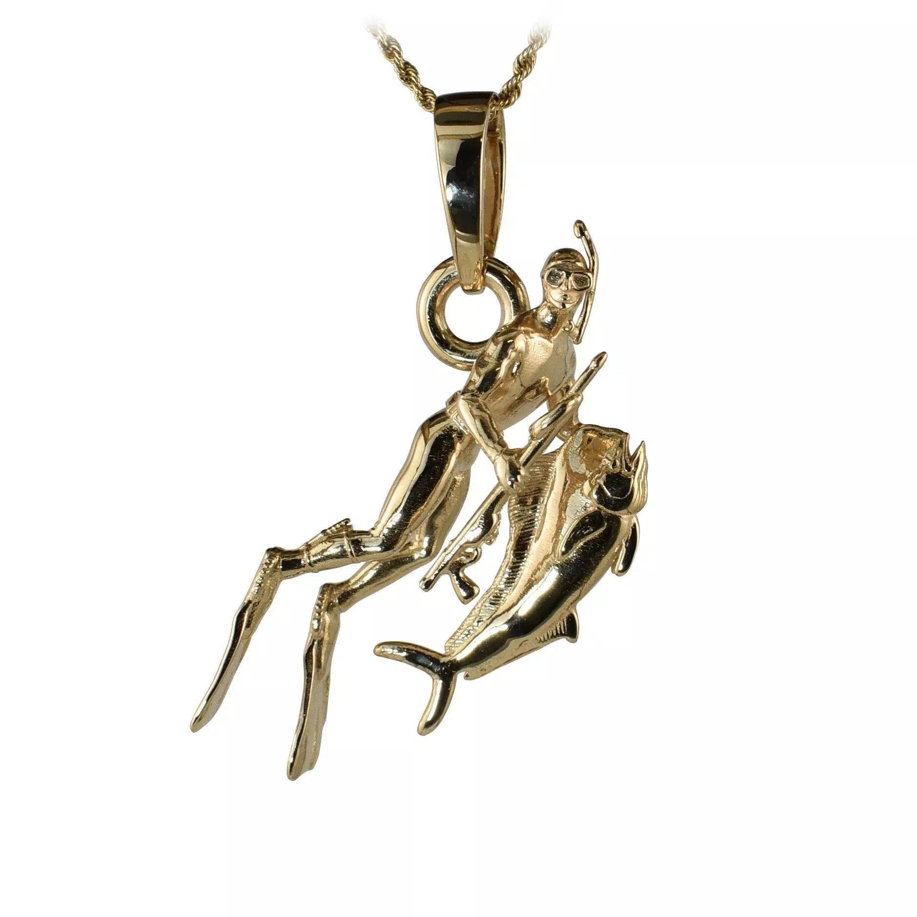 Freediver Pendant - Spearfishing - Mahi - Large