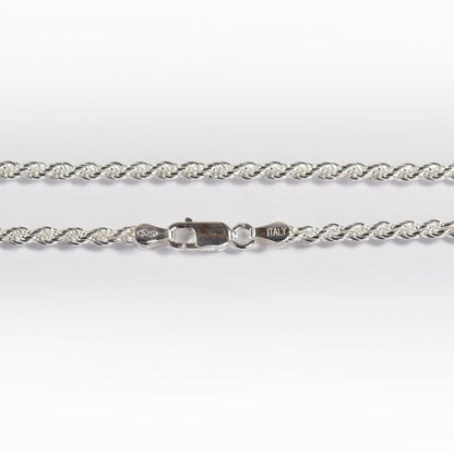 French Rope Necklace - 3 mm - Sterling Silver