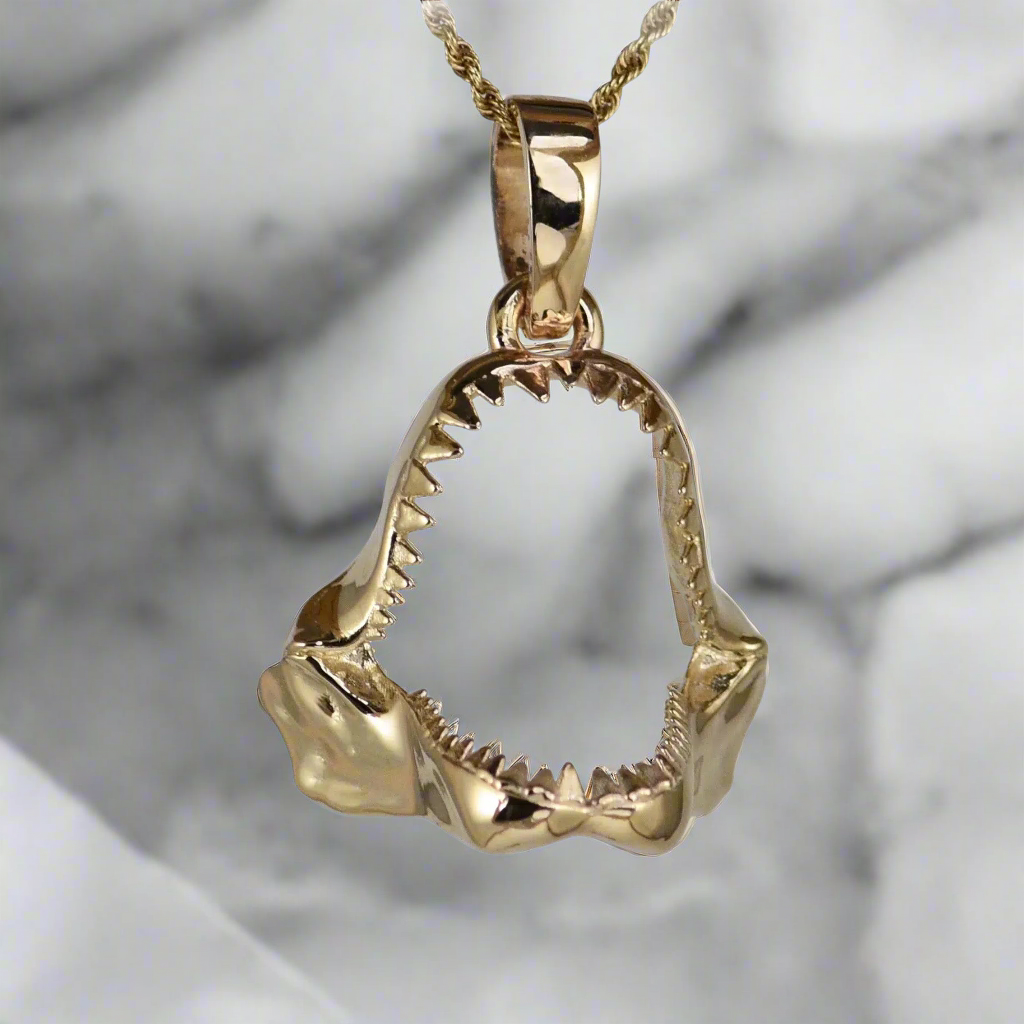 Great White Shark Jaw Pendant - Medium