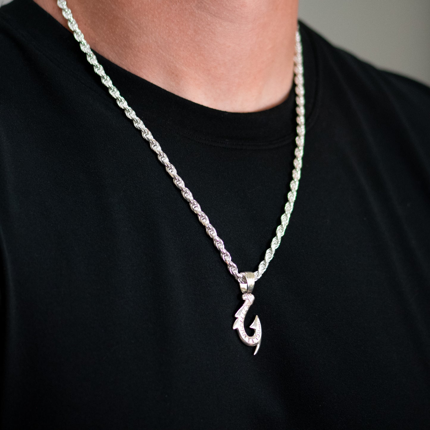 Hawaiian Style Hook Pendant - Large