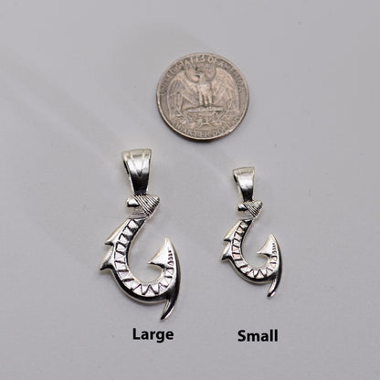 Hawaiian Style Hook Pendant - Large