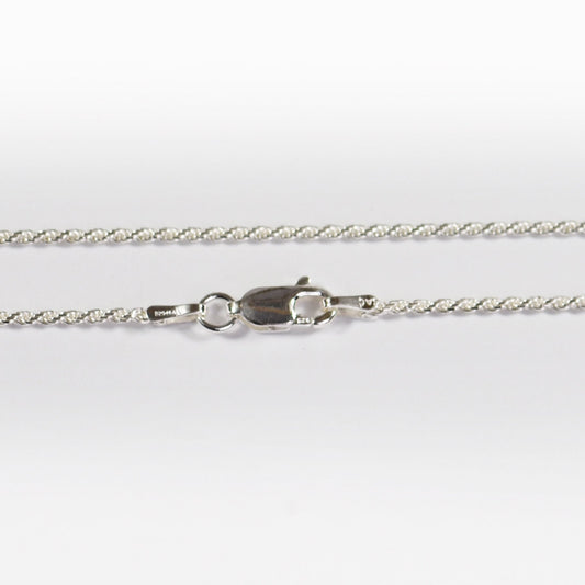 Rope Necklace - 1.4mm - Italian made Sterling Silver