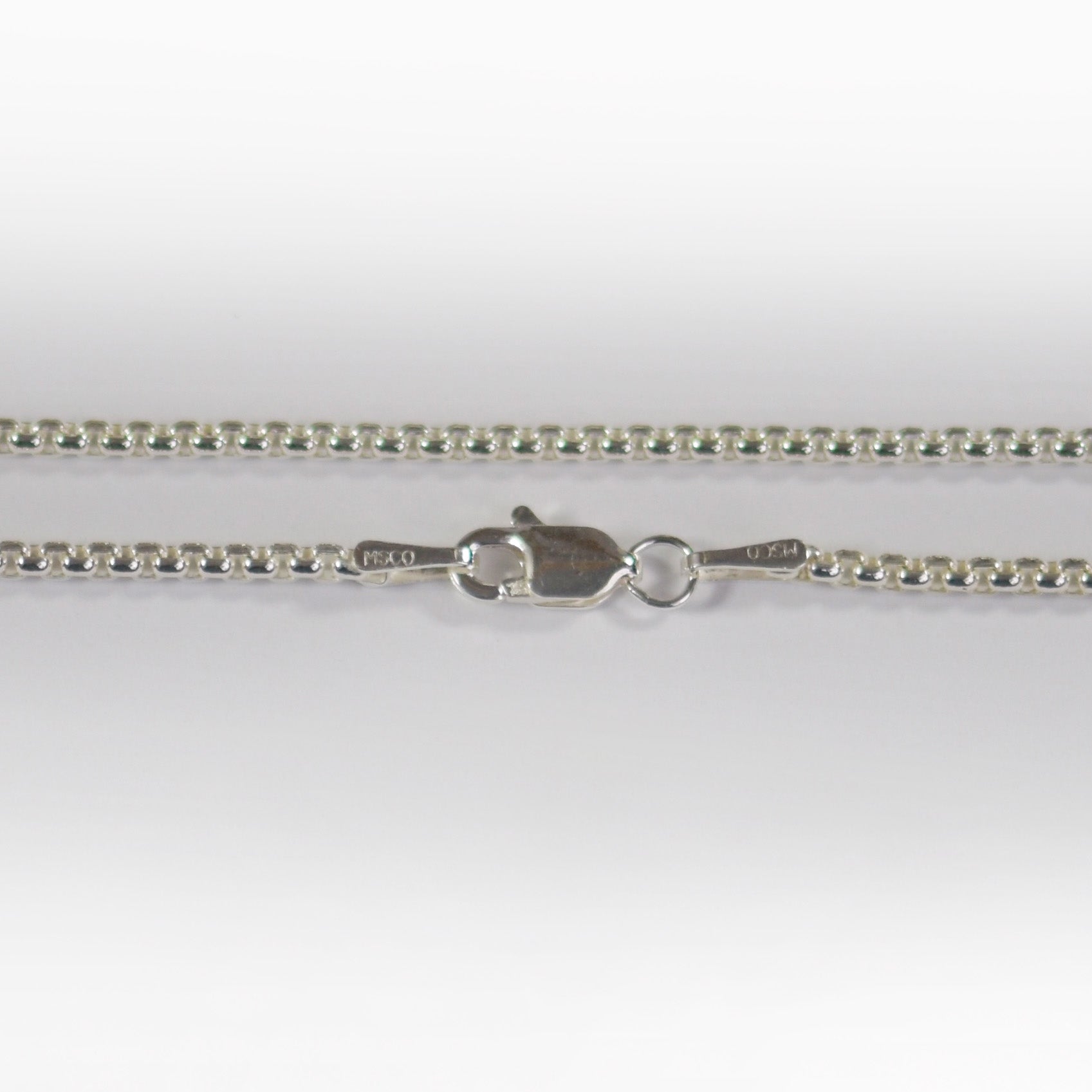 Rounded Box Necklace 1.8 mm - Sterling Silver