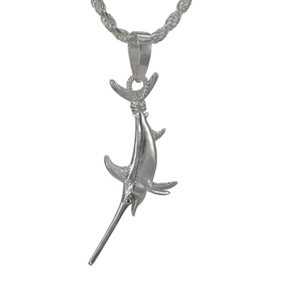 Swordfish Tail Hung Pendant - Large
