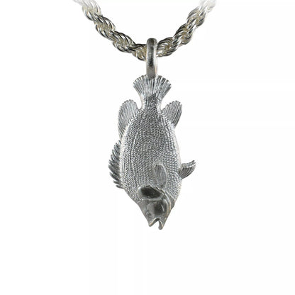 Tripletail Fish Pendant - Vertical Tail Hung - Large