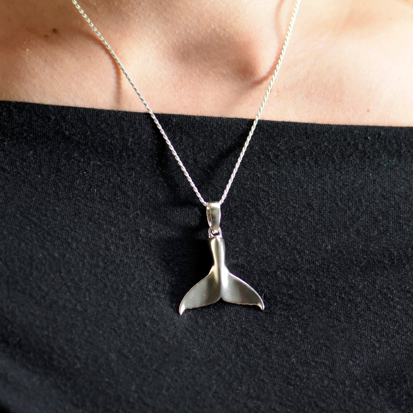 Whale Tail Pendant - Large
