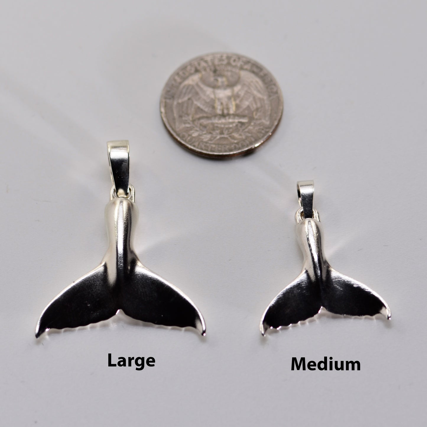 Whale Tail Pendant - Medium