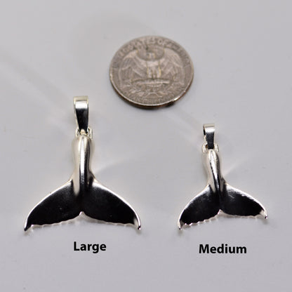 Whale Tail Pendant - Medium