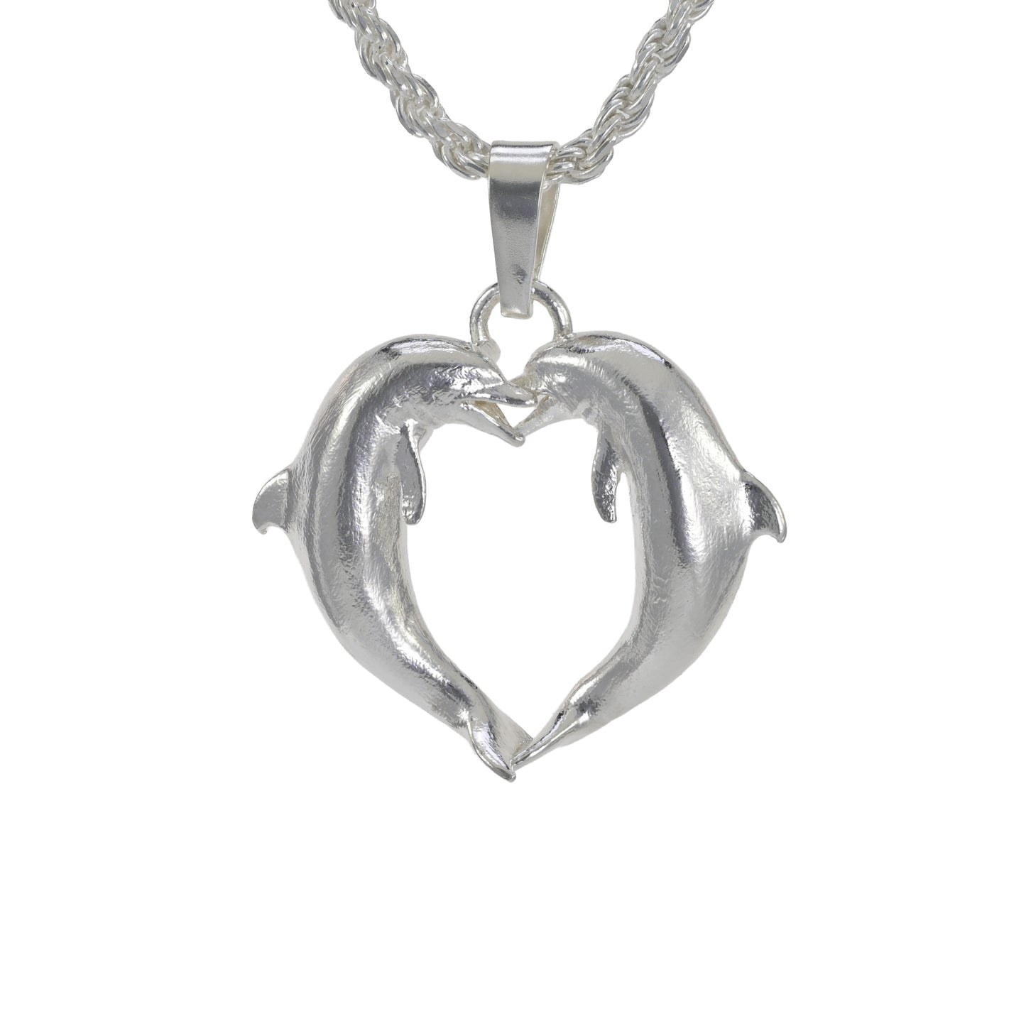 Dolphin Heart Pendant - Small
