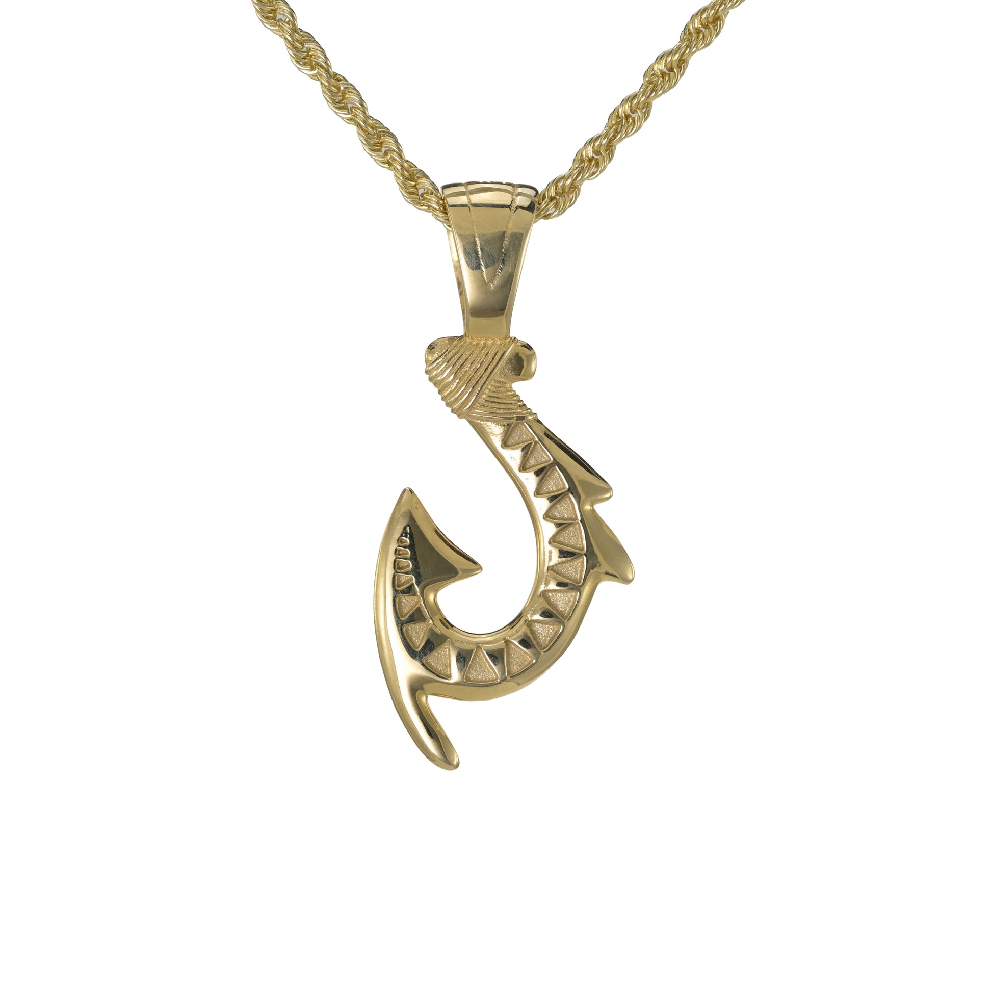 Hawaiian Style Fishing Hook Pendant - Small
