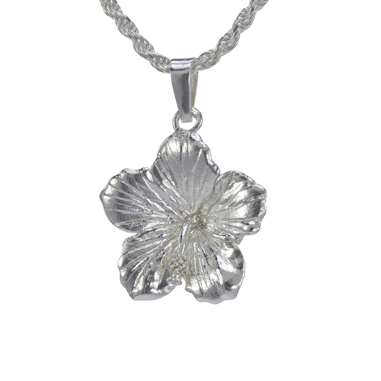 Hawaiian Hibiscus Flower Pendant - Medium