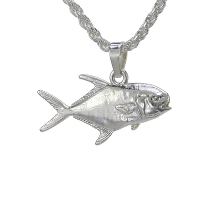 Small permit pendant facing right sterling silver