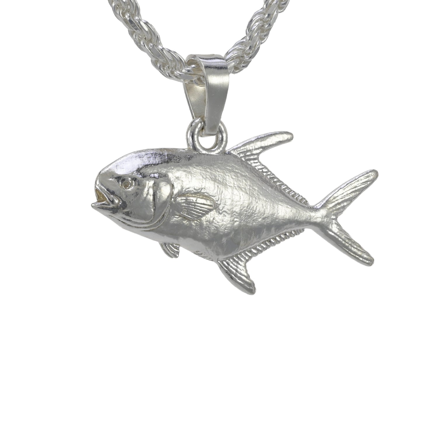 Small permit sterling silver double sided facing left