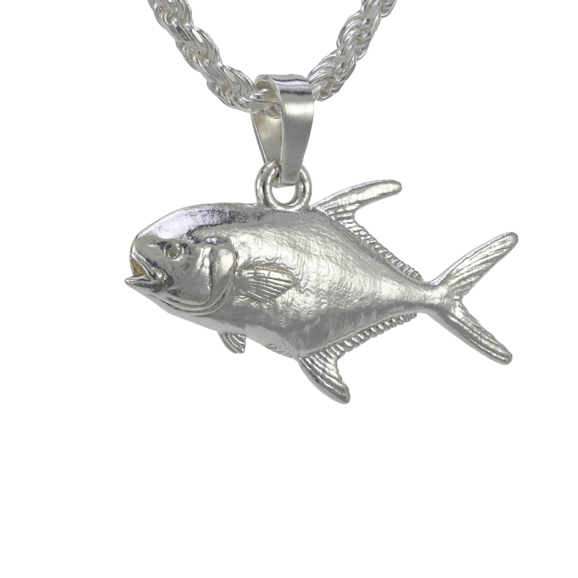 Small permit sterling silver double sided facing left