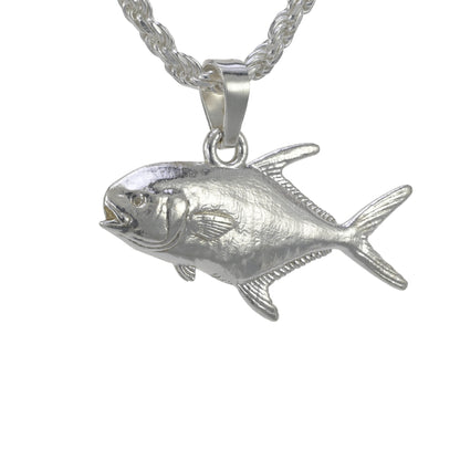 Small permit sterling silver double sided facing left