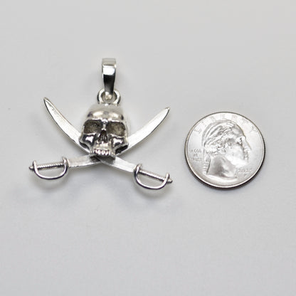 Pirate Skull with Crossed Swords - Large